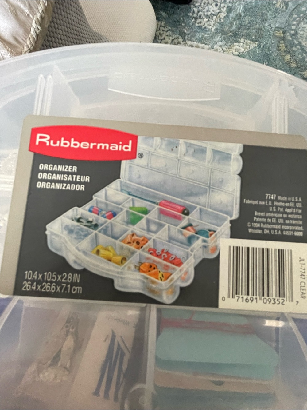 Assortment jewelry/Rubbermaid Compartment Organizer Box with Jewelry included